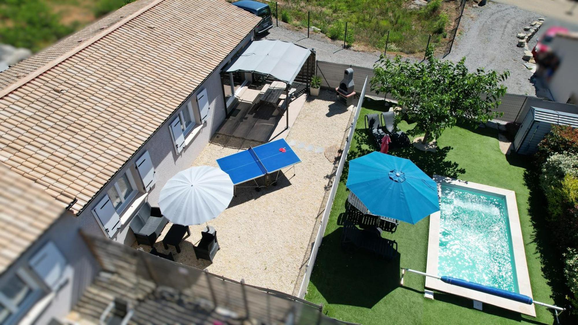 En Ardeche, Gite L'Odyssee Climatise Avec Sa Piscine Privee Et Chauffee Joyeuse Bagian luar foto
